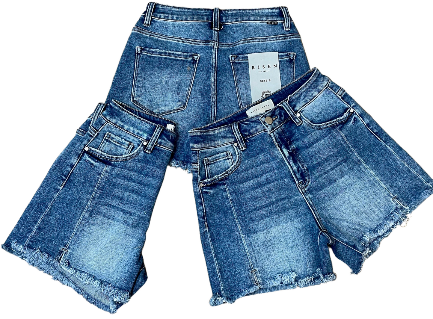 HIGH RISE FRON SEAM W/SLIT SHORTS