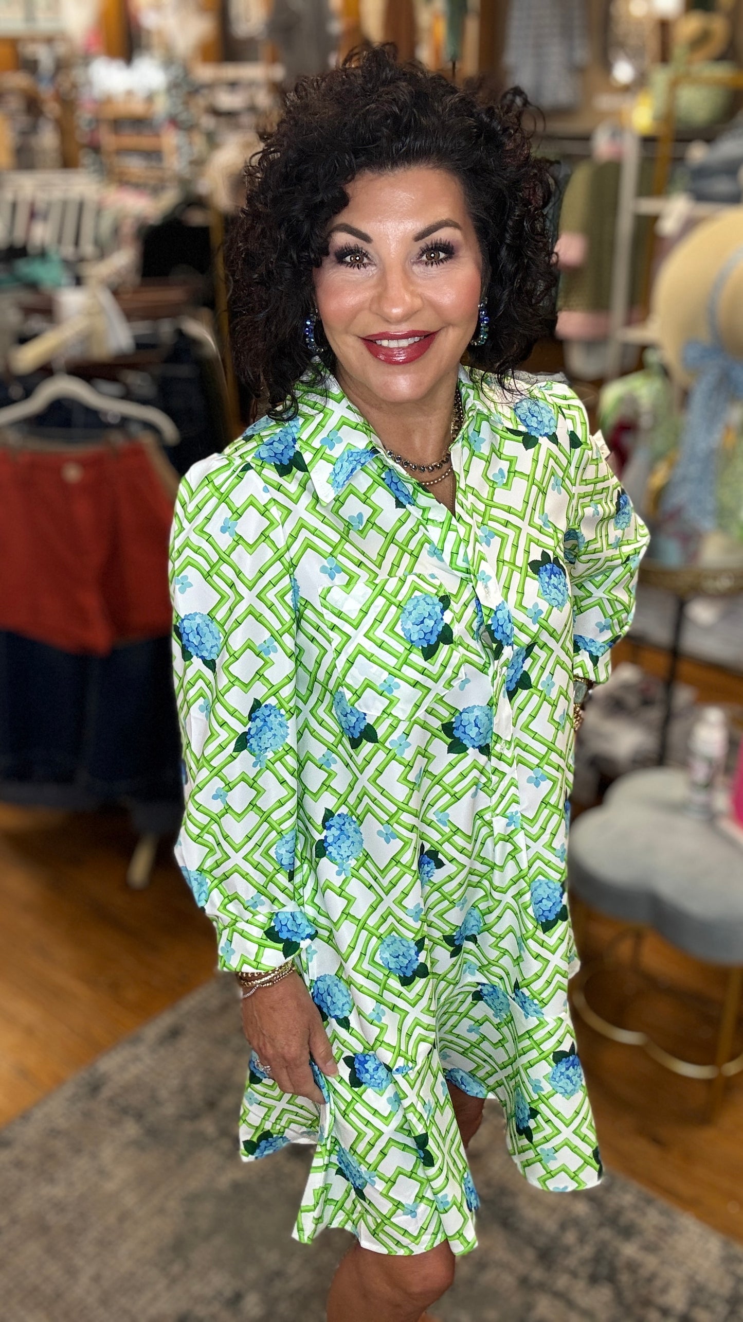 Dottie Hydrangea Bamboo Dress