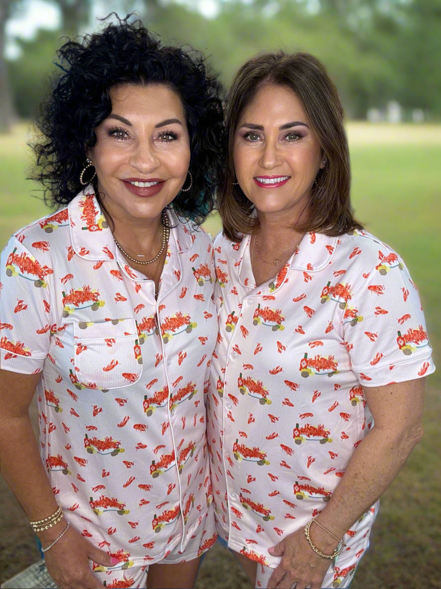 Crawfish Pajama Shorts Set
