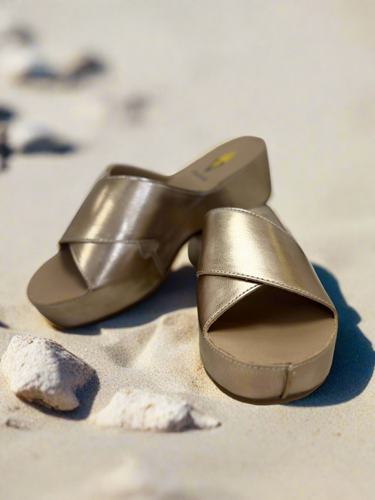 Edith Criss Cross Sandal Gold