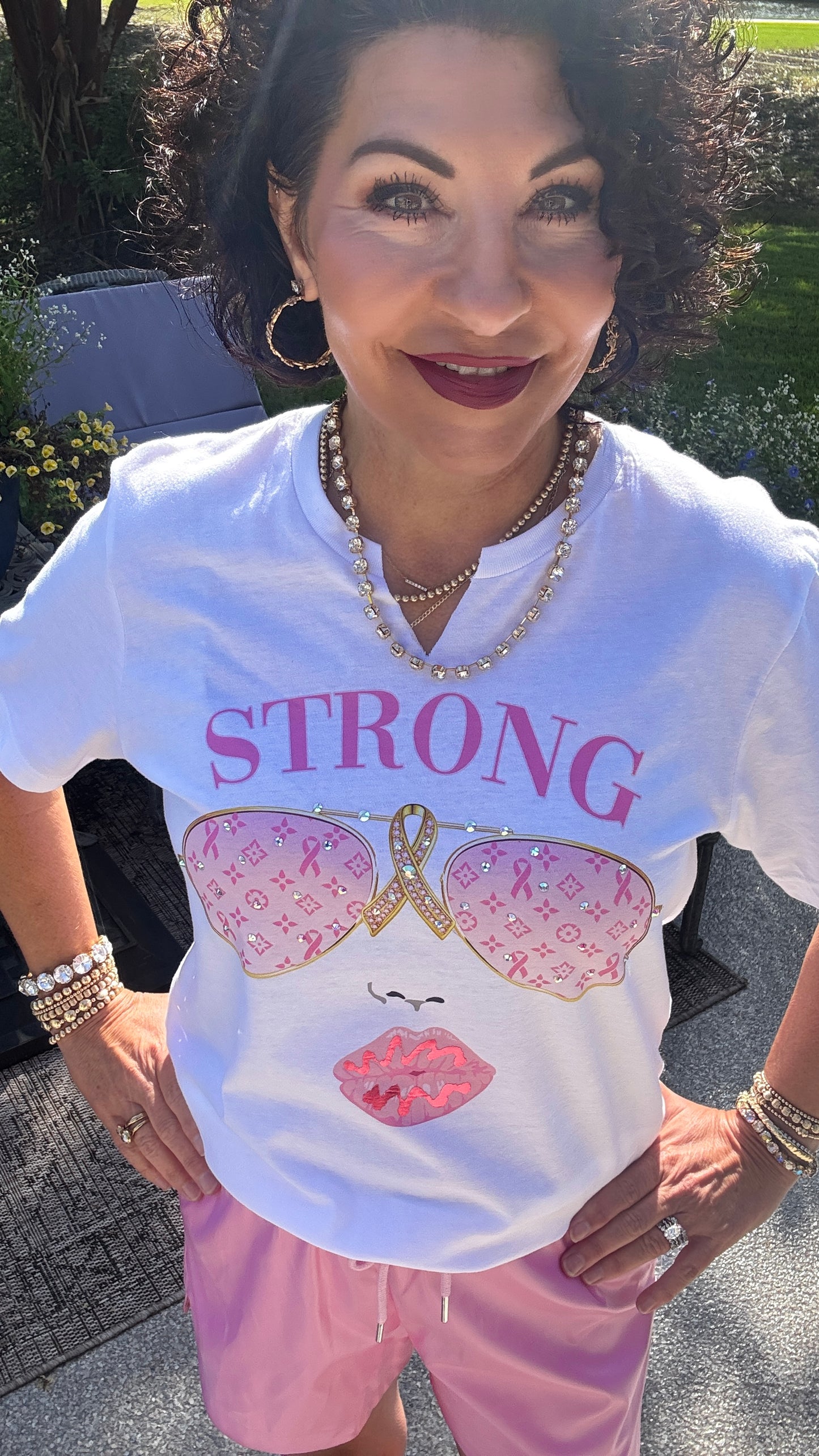 Pink Like A Boss Bling T-Shirt