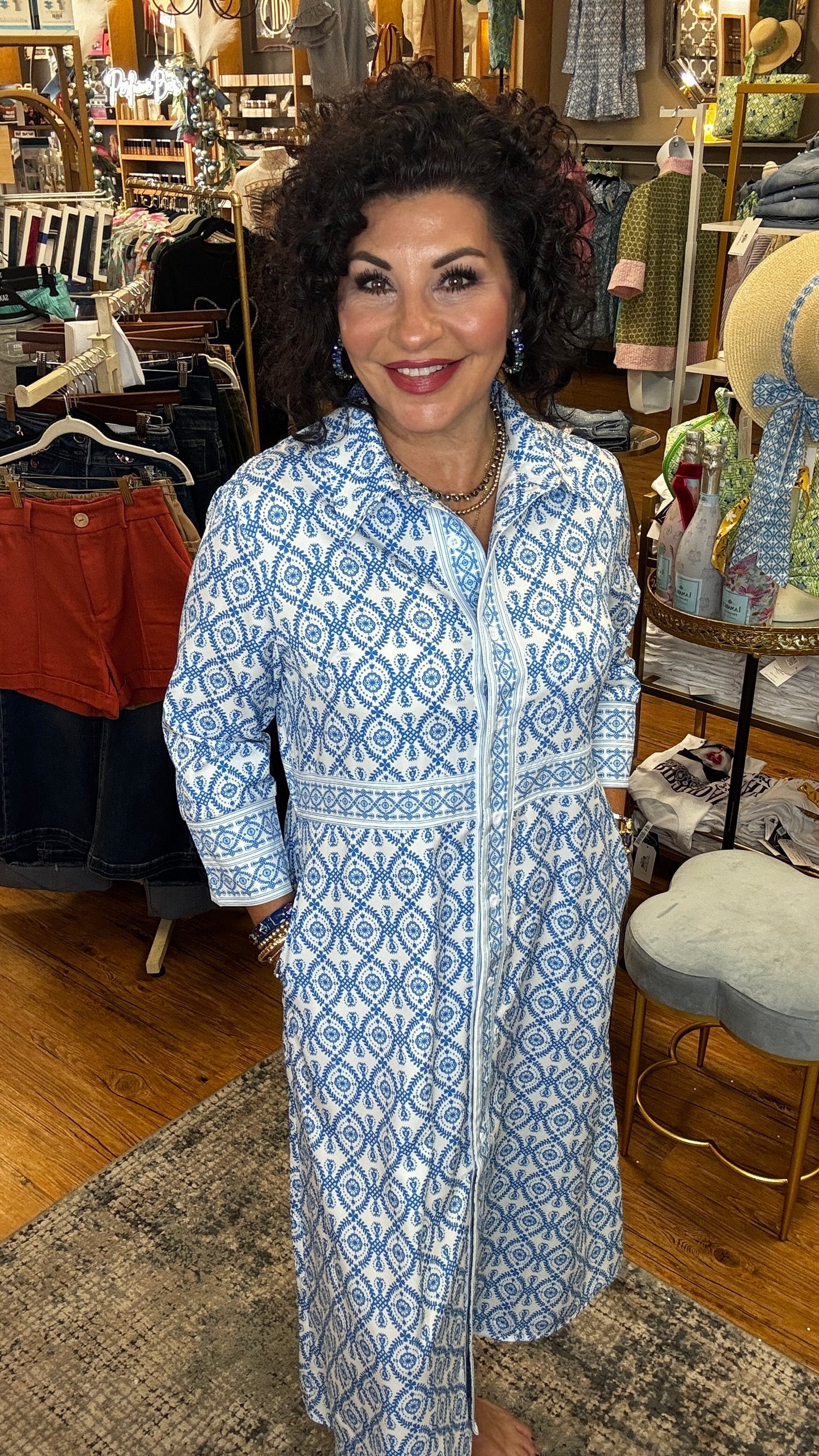 Lennon Blue Floral Dress