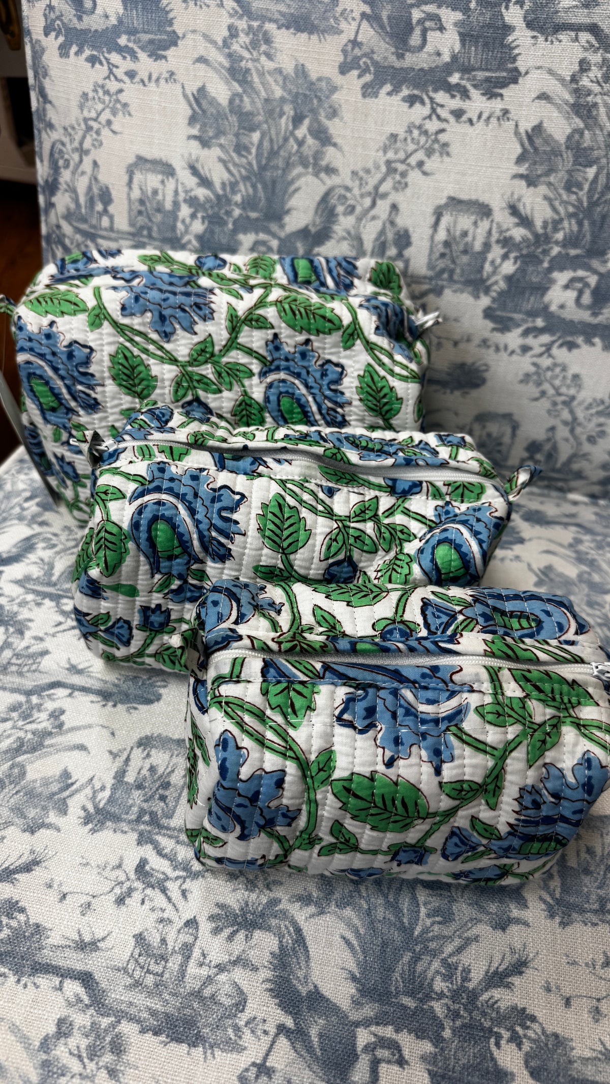 3 in 1 Quilted Cosmetic Storage Bags
