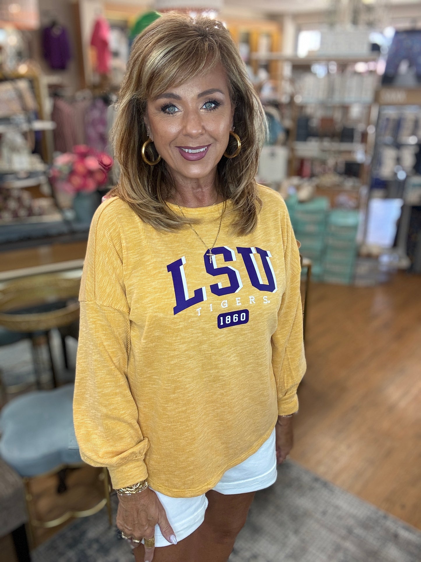 Rib Knit Tunic LSU Tigers