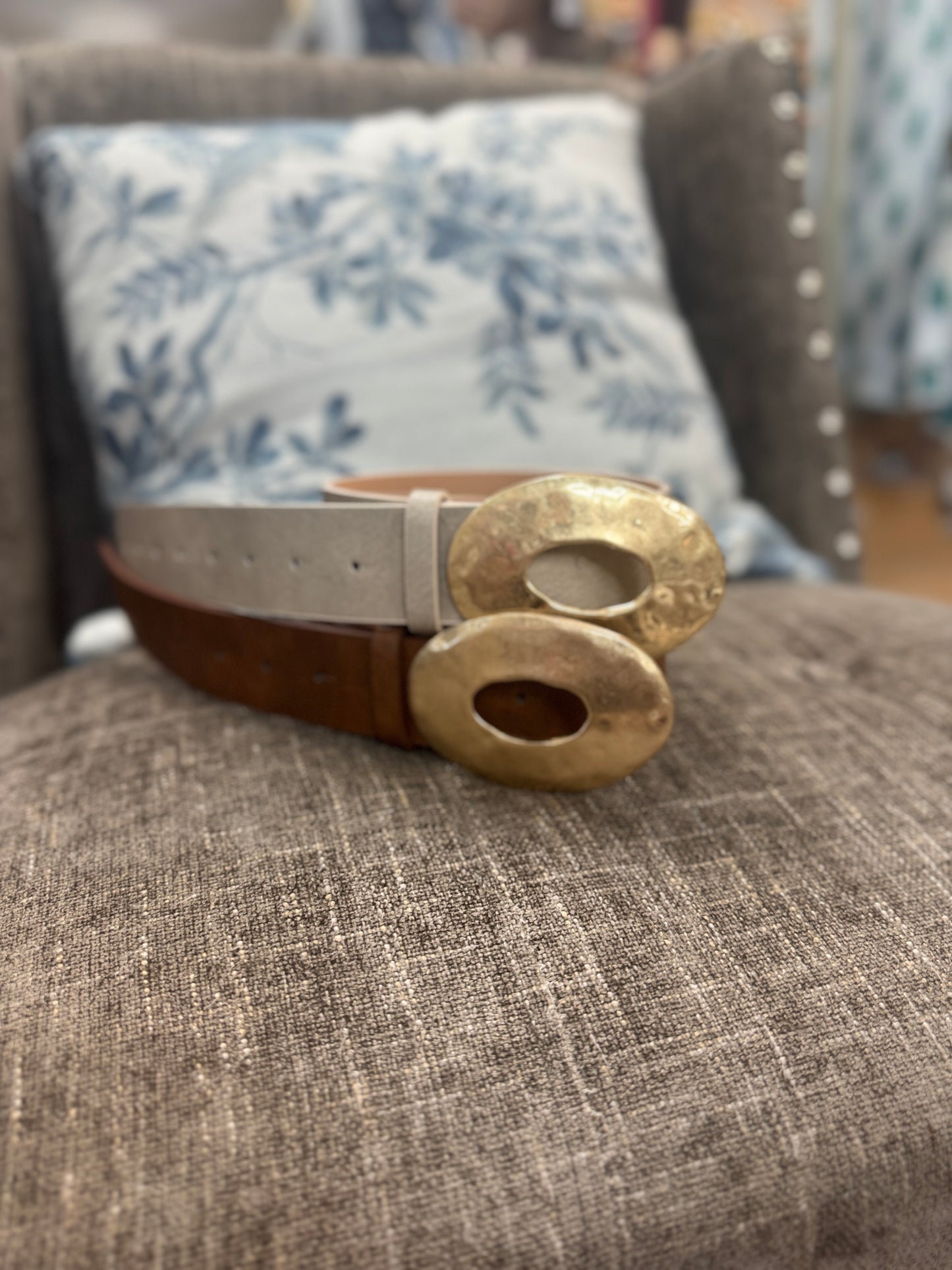Circle Metal Buckle Belt