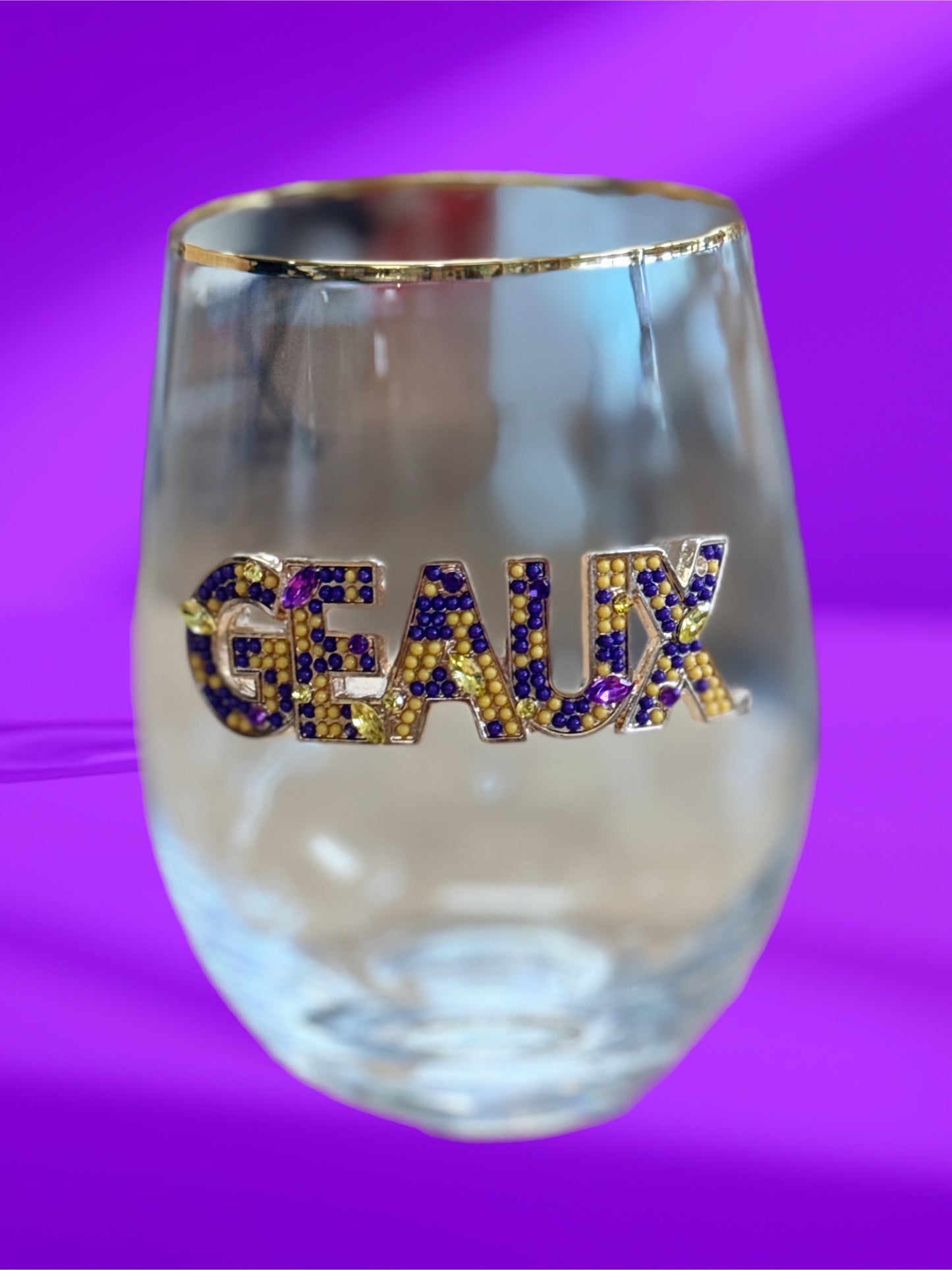 Stemless Wineglass GEAUX