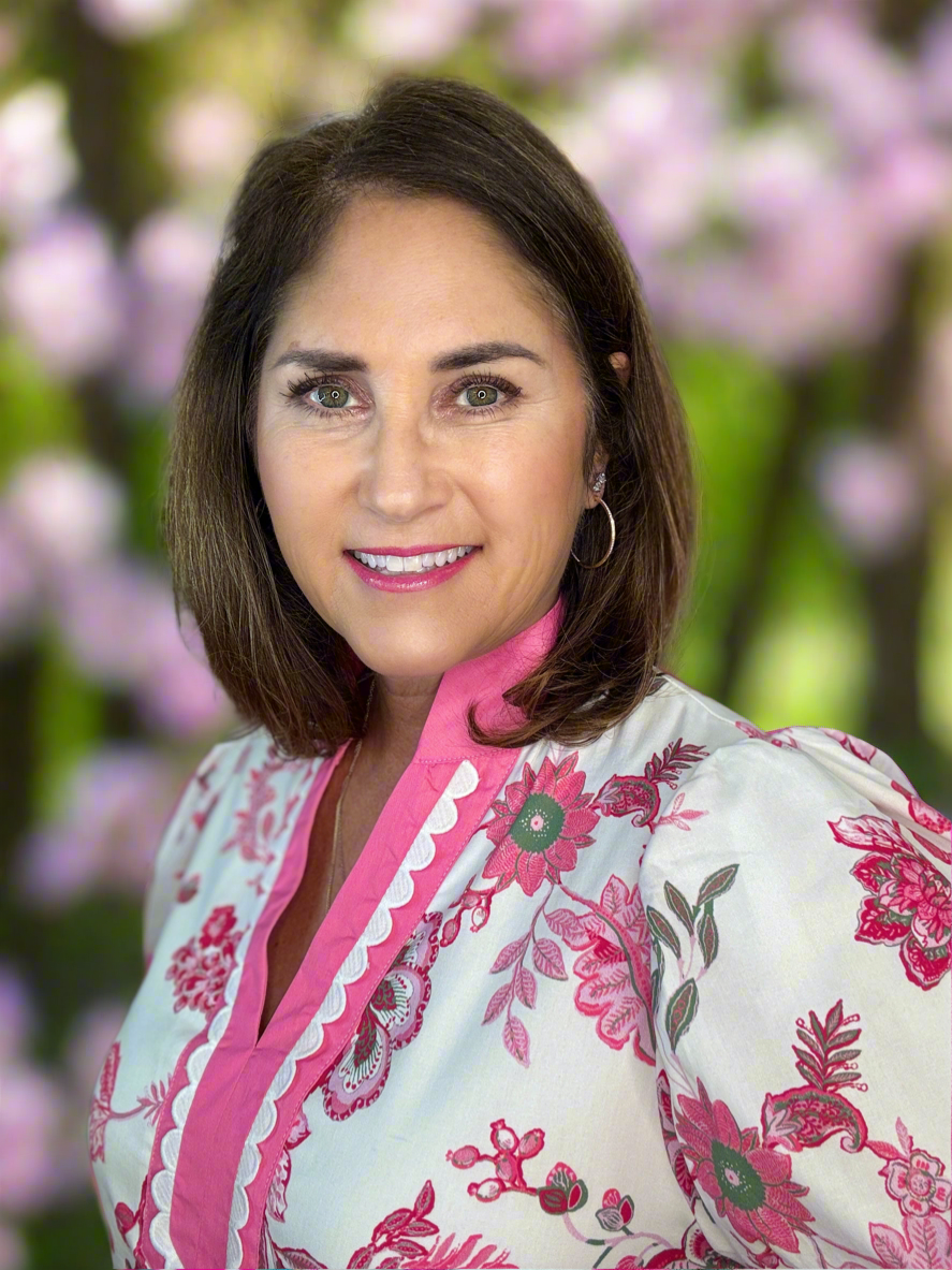 floral dress with ric rac trim