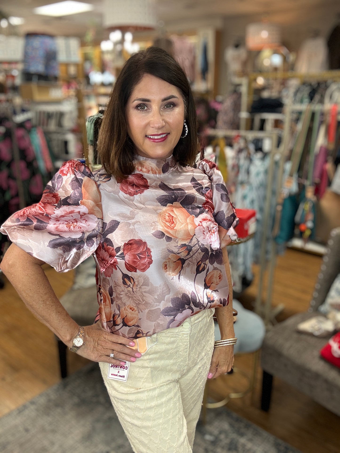 Tummy Control Straight Textured Jeans