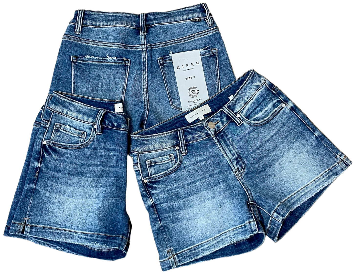 LOW RISE SHORTS WITH SLIT