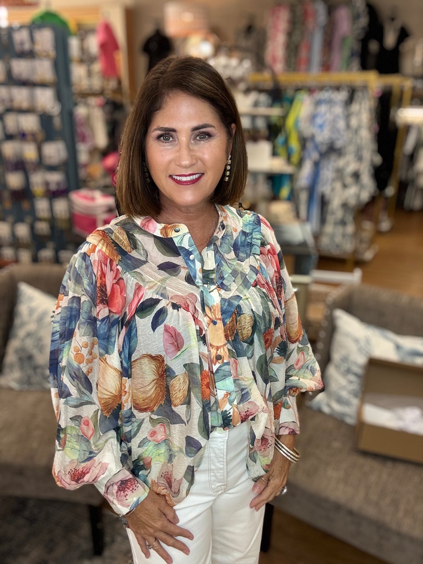 Floral Button Down Forest Bloom