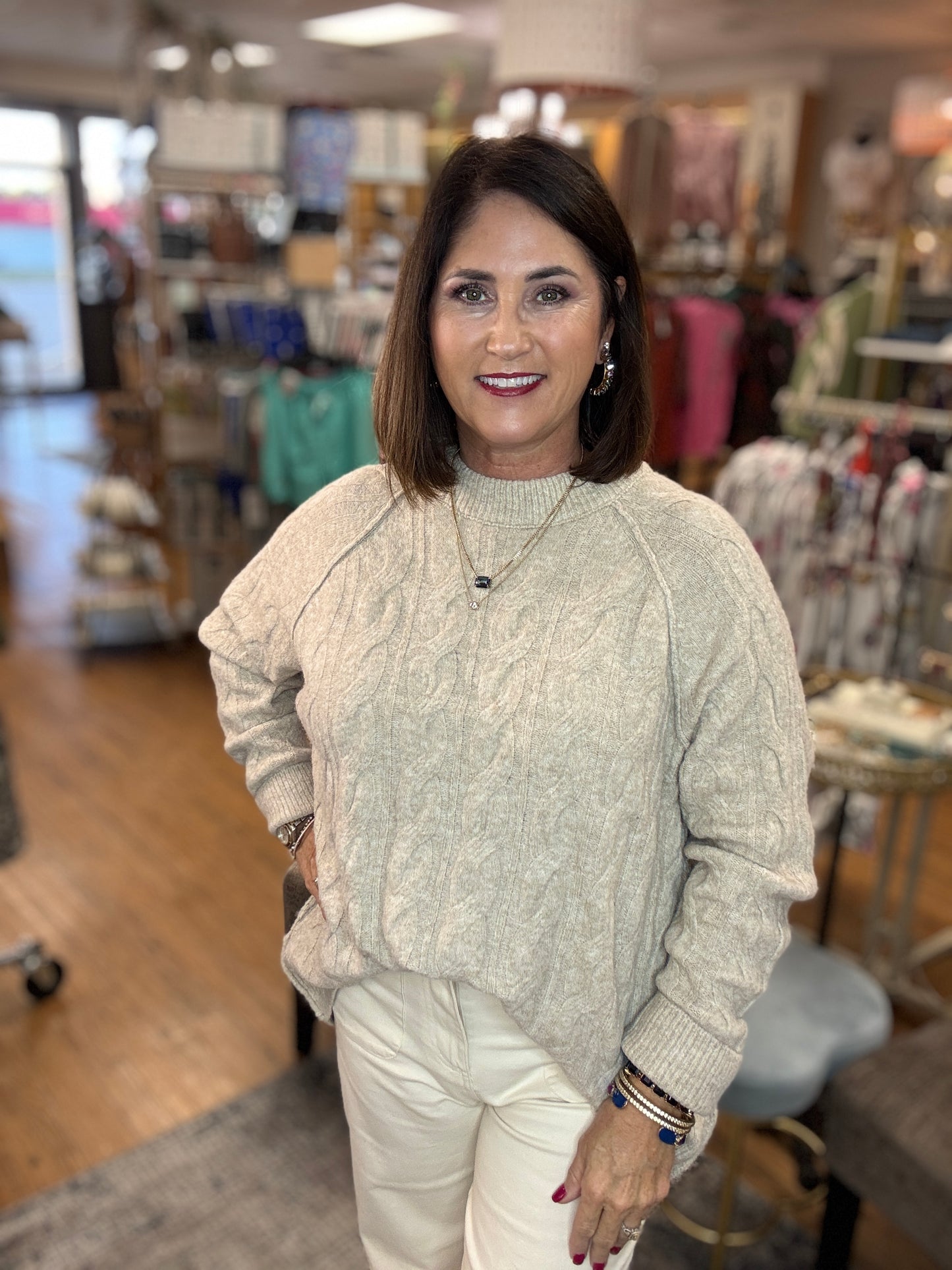 Over sized knit cable sweater