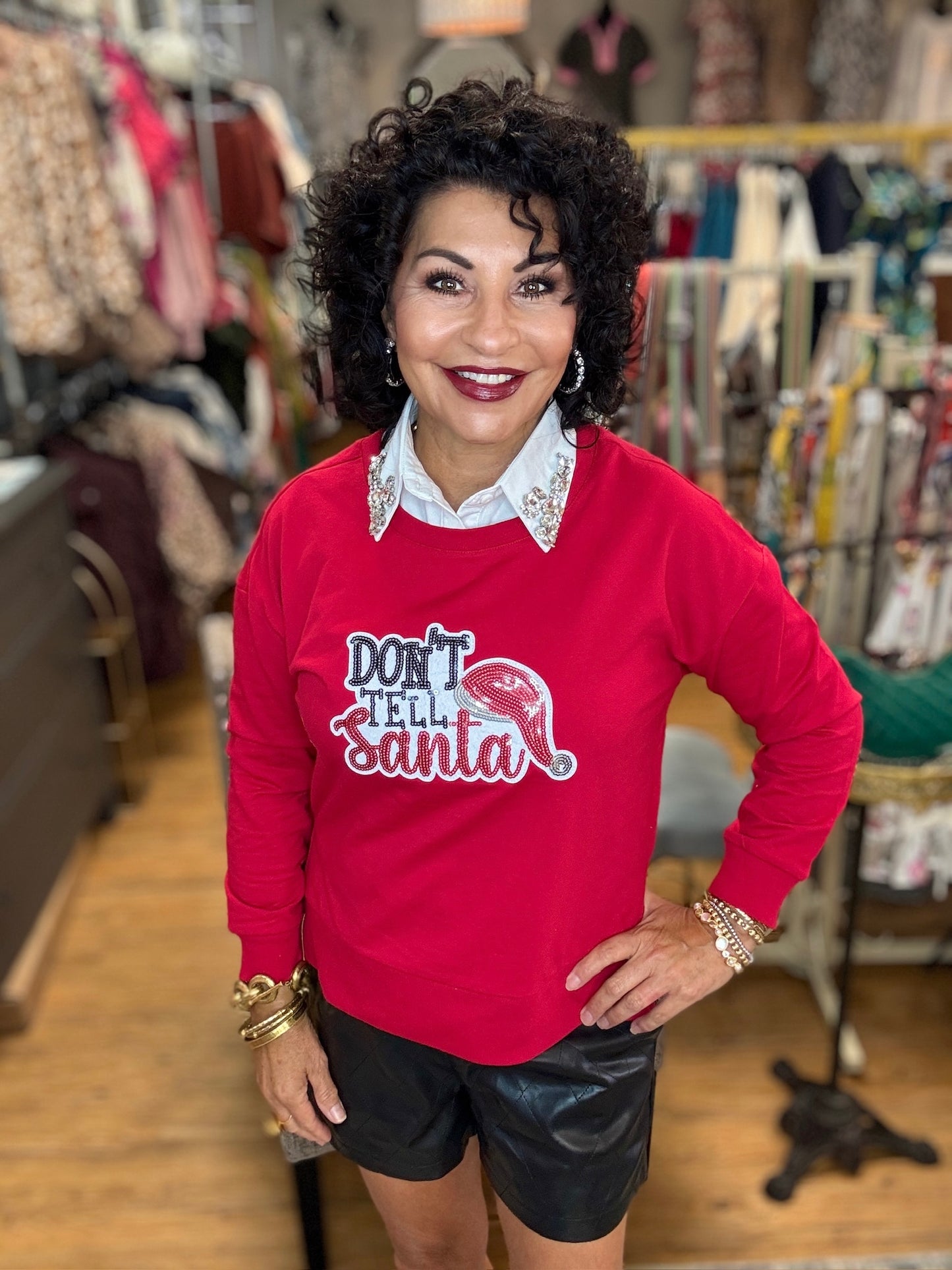 Don't Tell Santa Sweatshirt