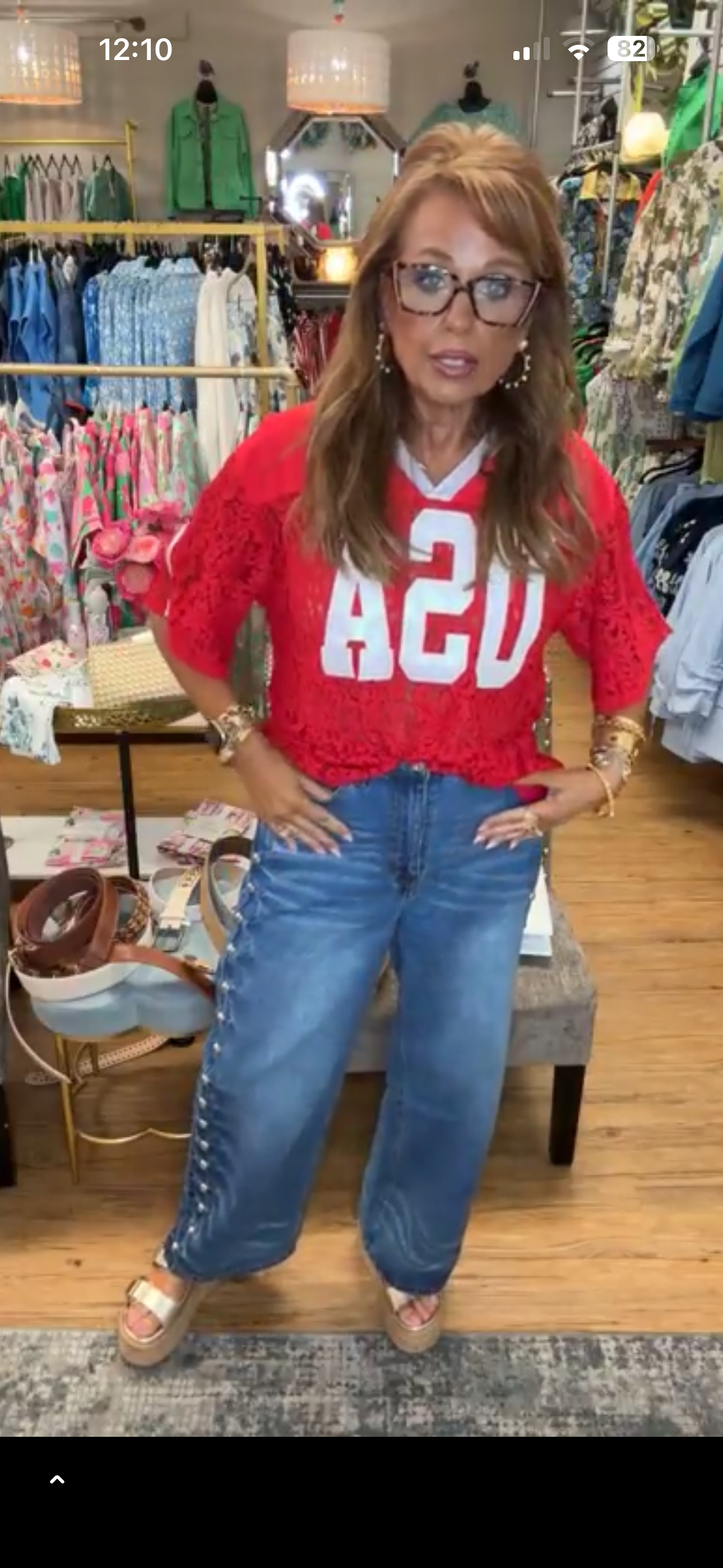 Silver Stud Straight Leg Jeans