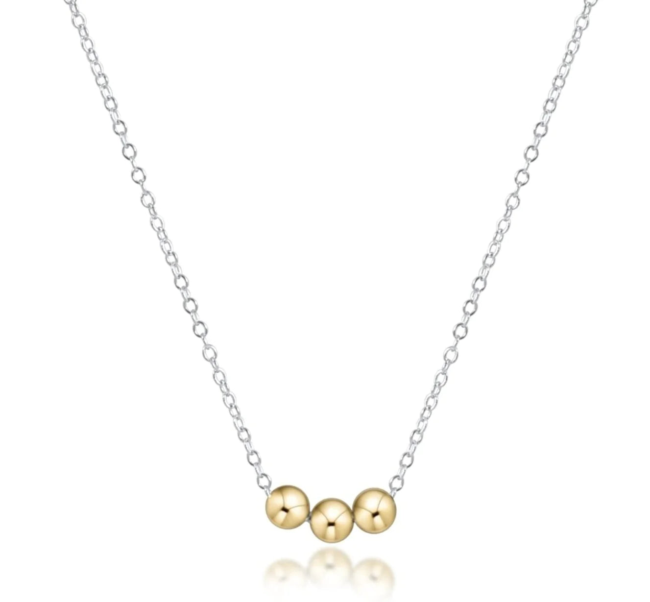 16" necklace sterling mixed metal - joy gold