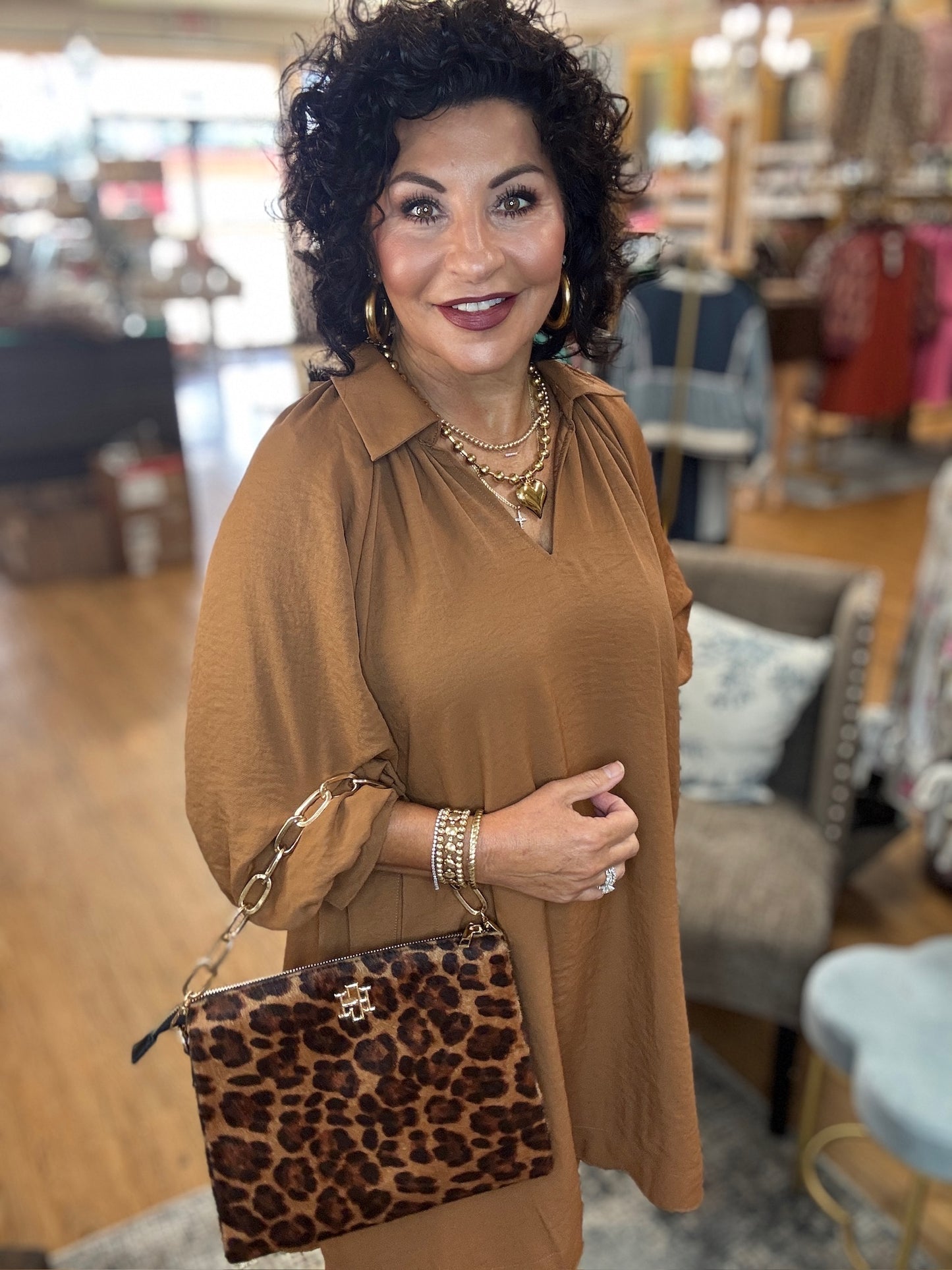 3/4 Sleeve Swing Dress w/ Pockets
