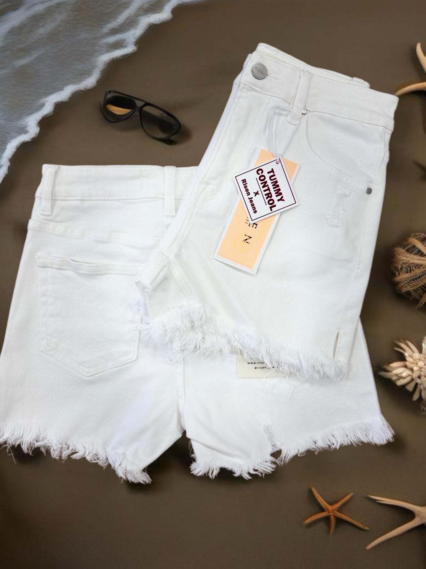 Tummy Control High Rise Slit Shorts