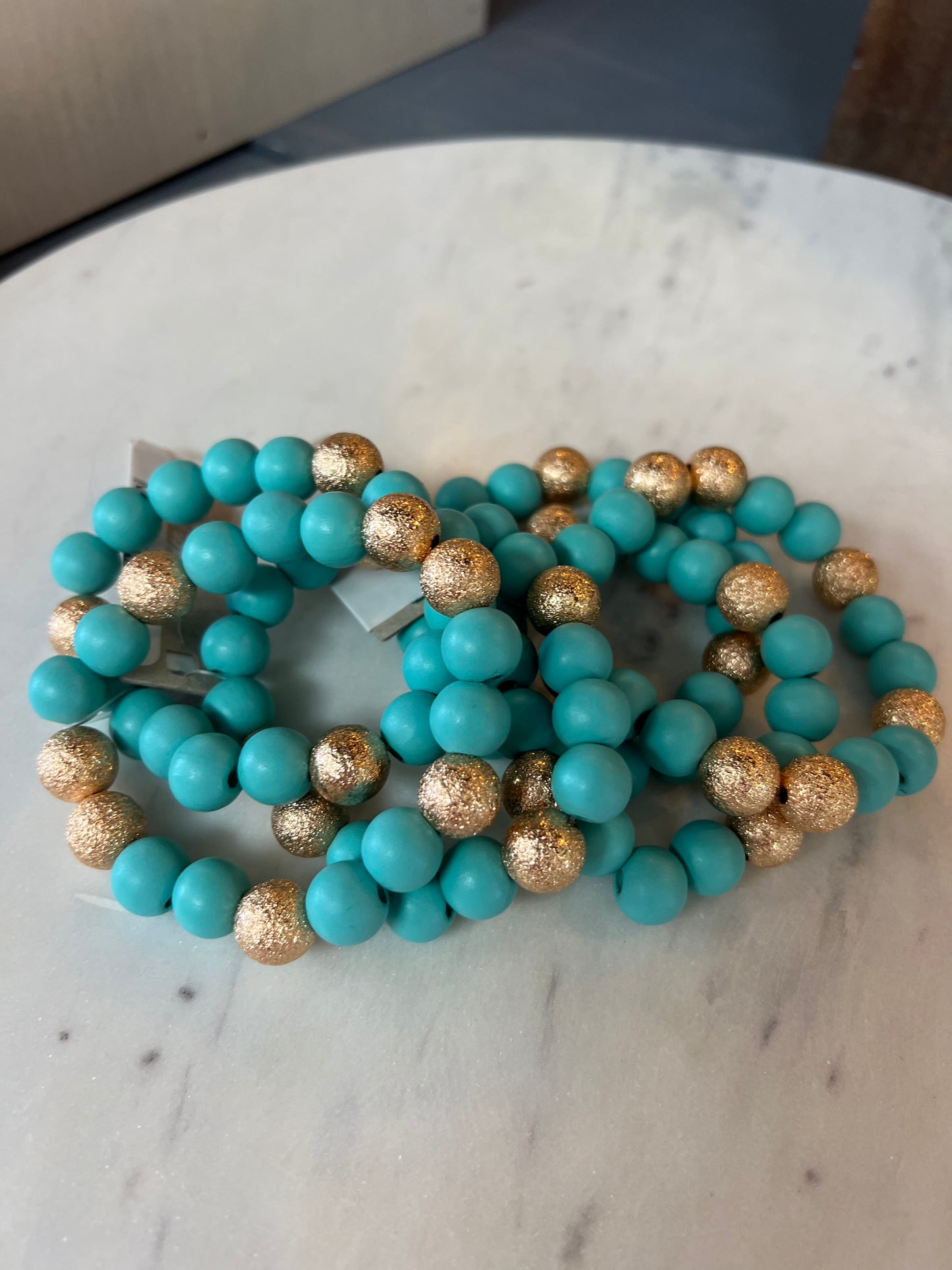 Colored ball stretchy bracelets