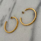 Kylie Hoops Gold and Crystal