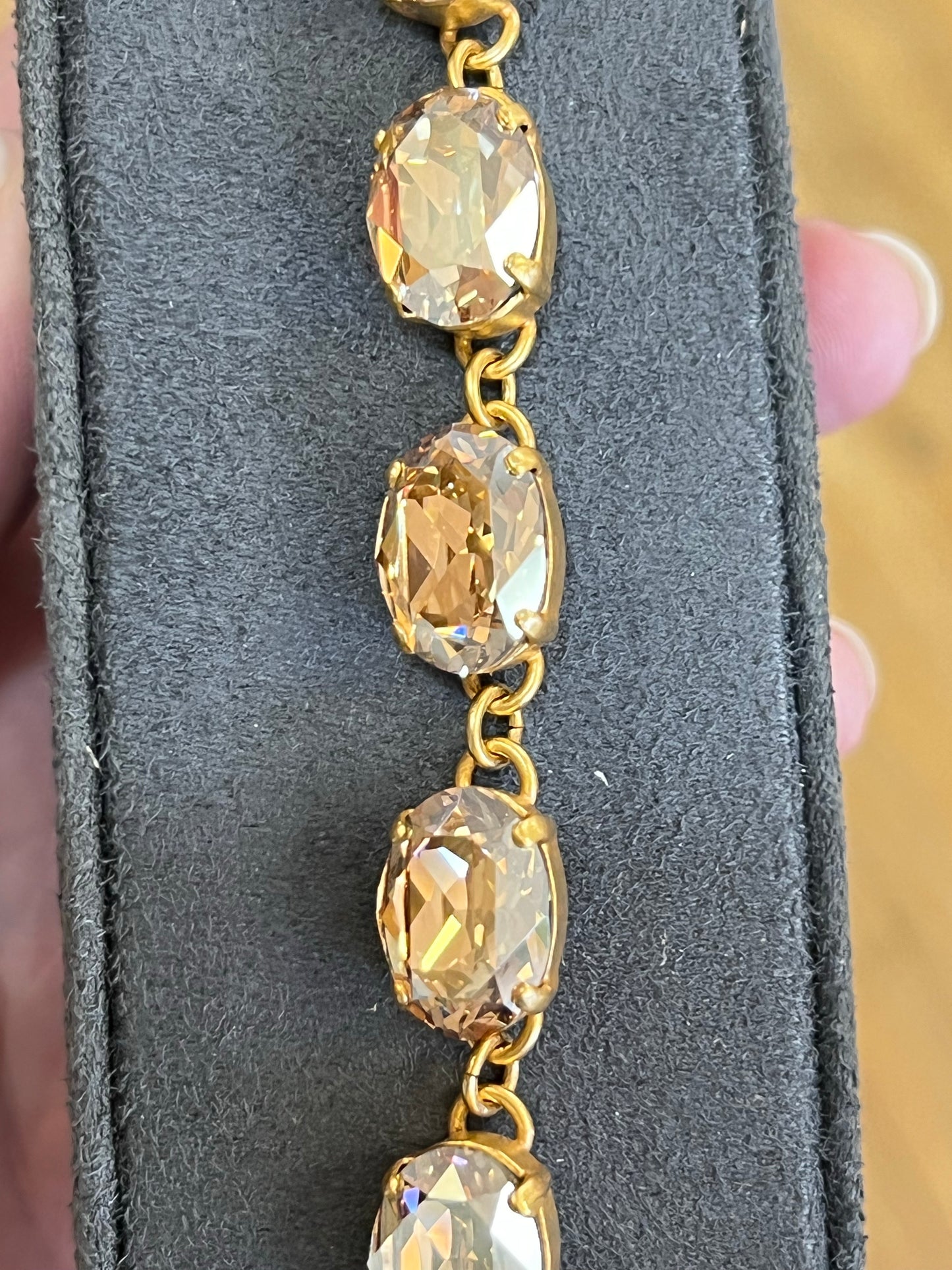 Oval gold crystal
