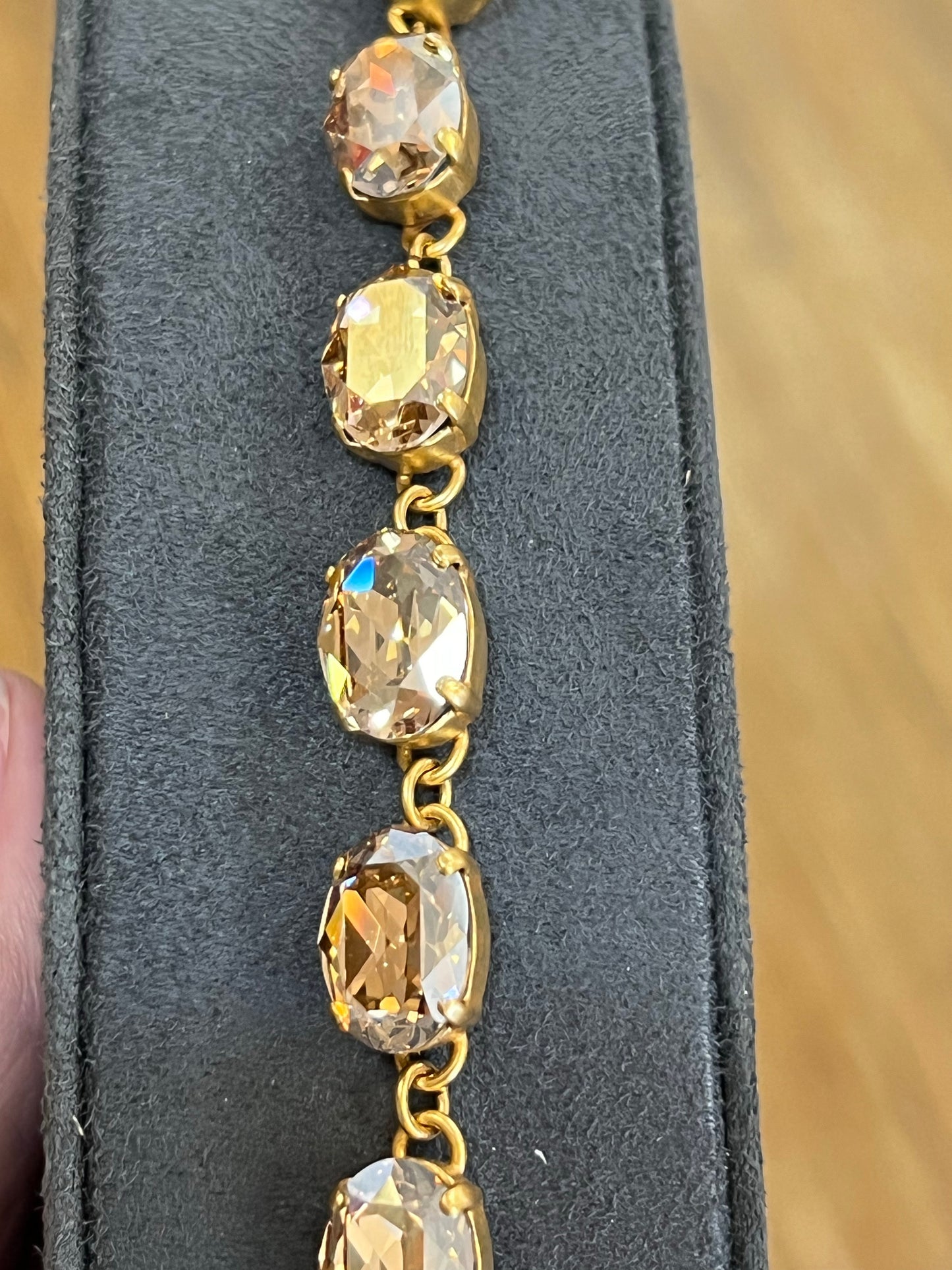 Oval gold crystal