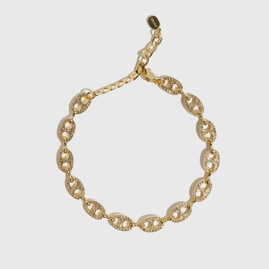 COFFEE BEANS PAVÉ ANKLET