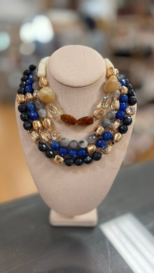 Acrylic and Crystal Necklace