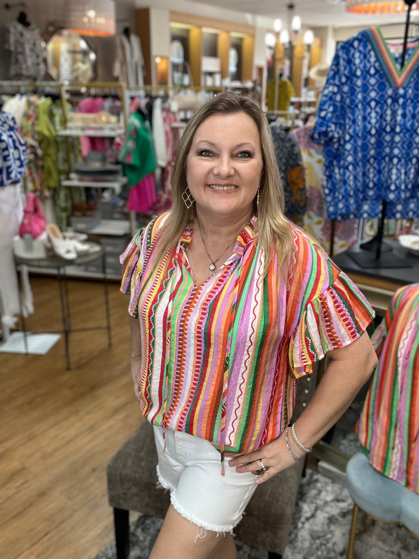 White Denim 5 Pocket Shorts w/Raw Edge The Best Dressed Boutique