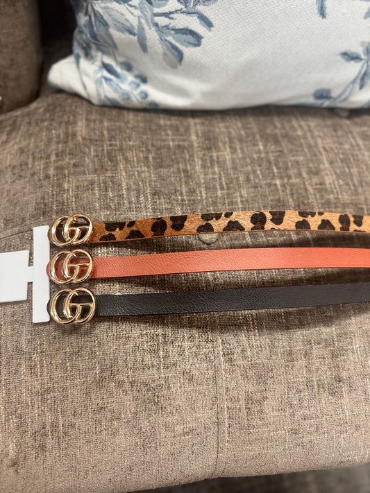 Faux Skinny Belt Set