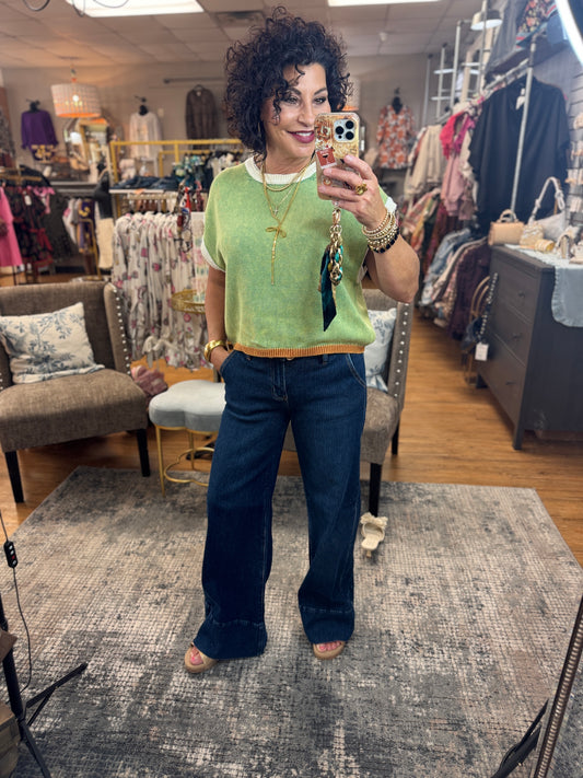 Slouch Wide Leg Jeans Wide Hem