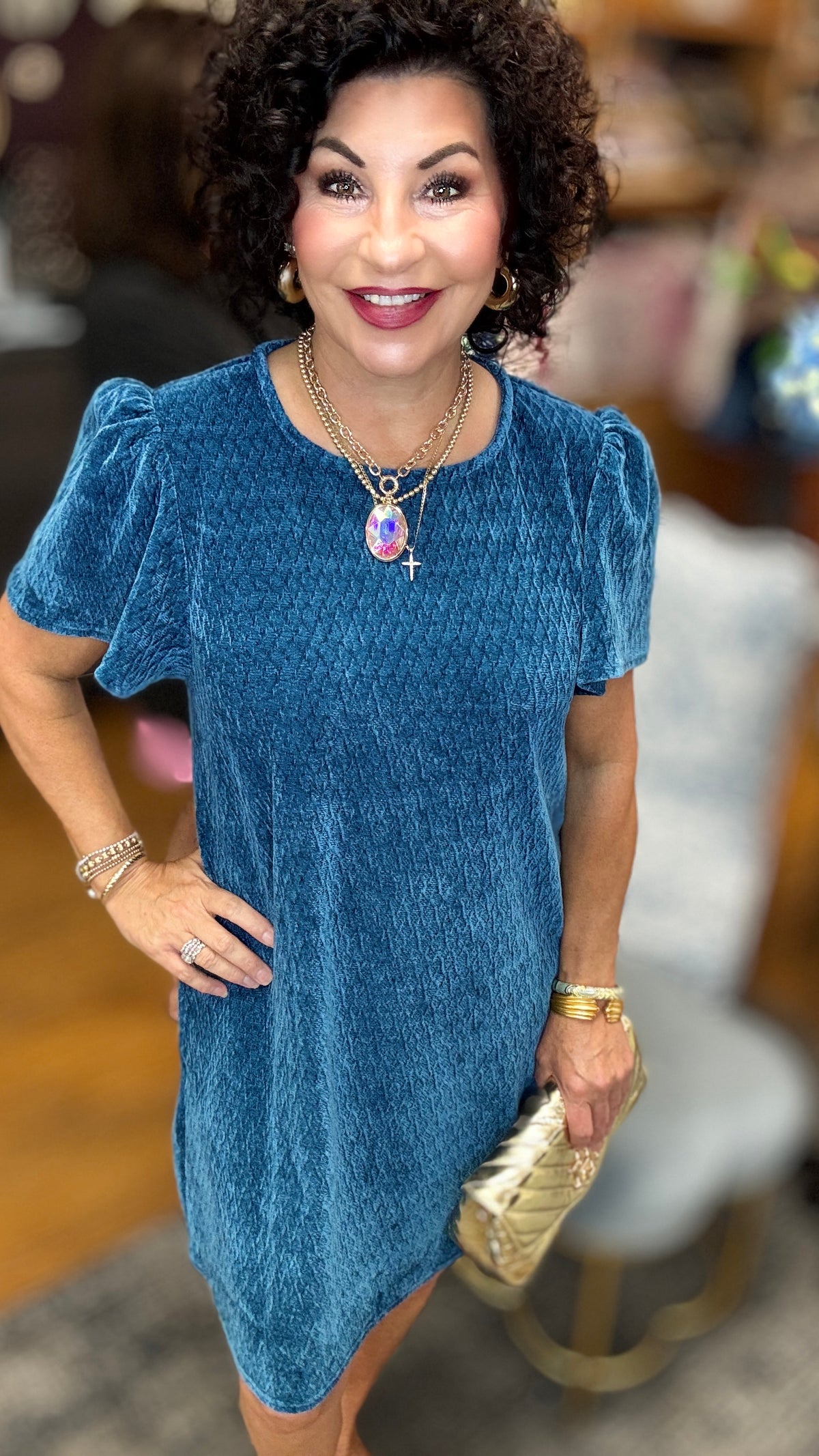 Velvet Jacard Dress