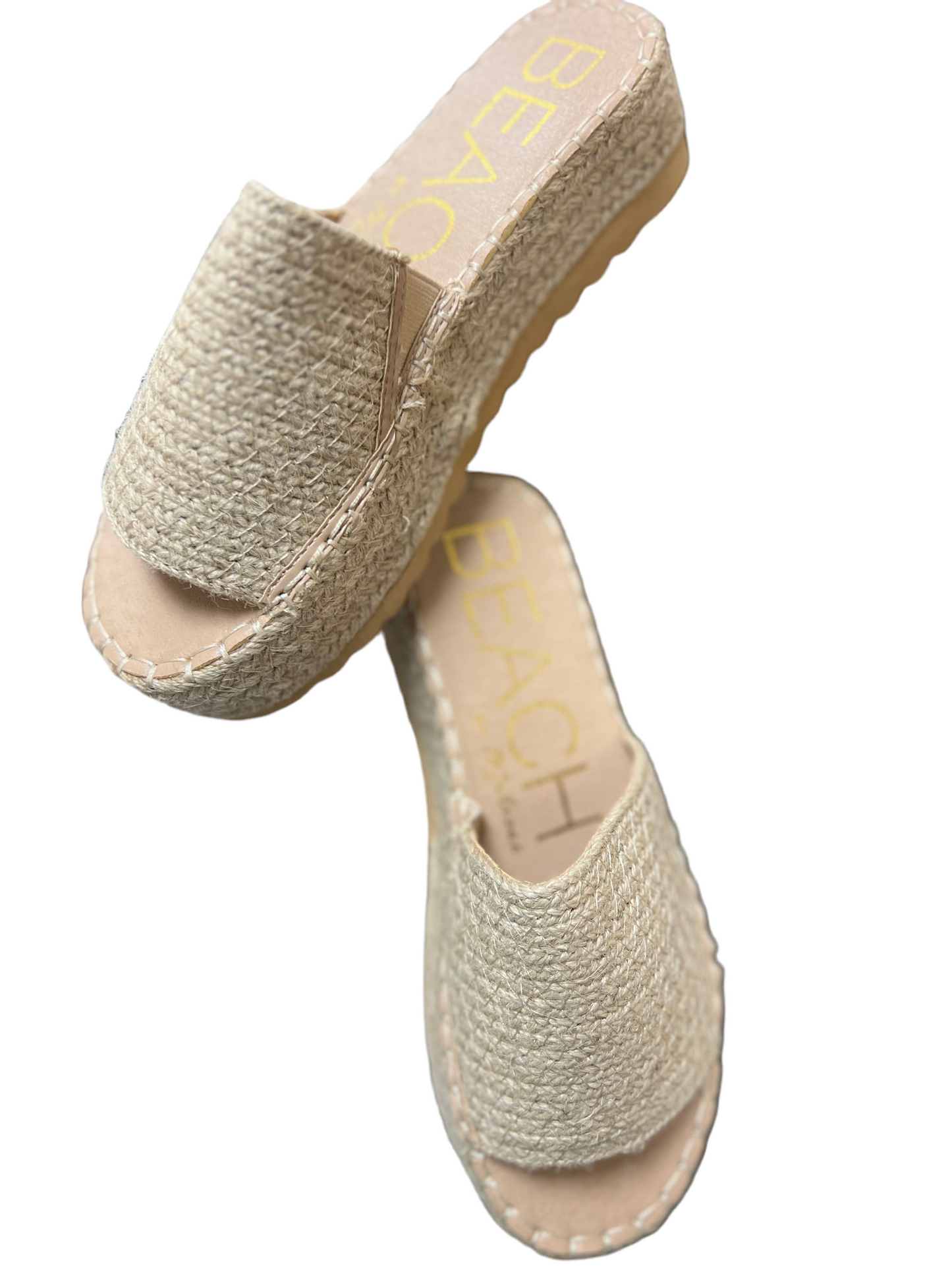 Del Mar Natural Raffia Slide Sandal