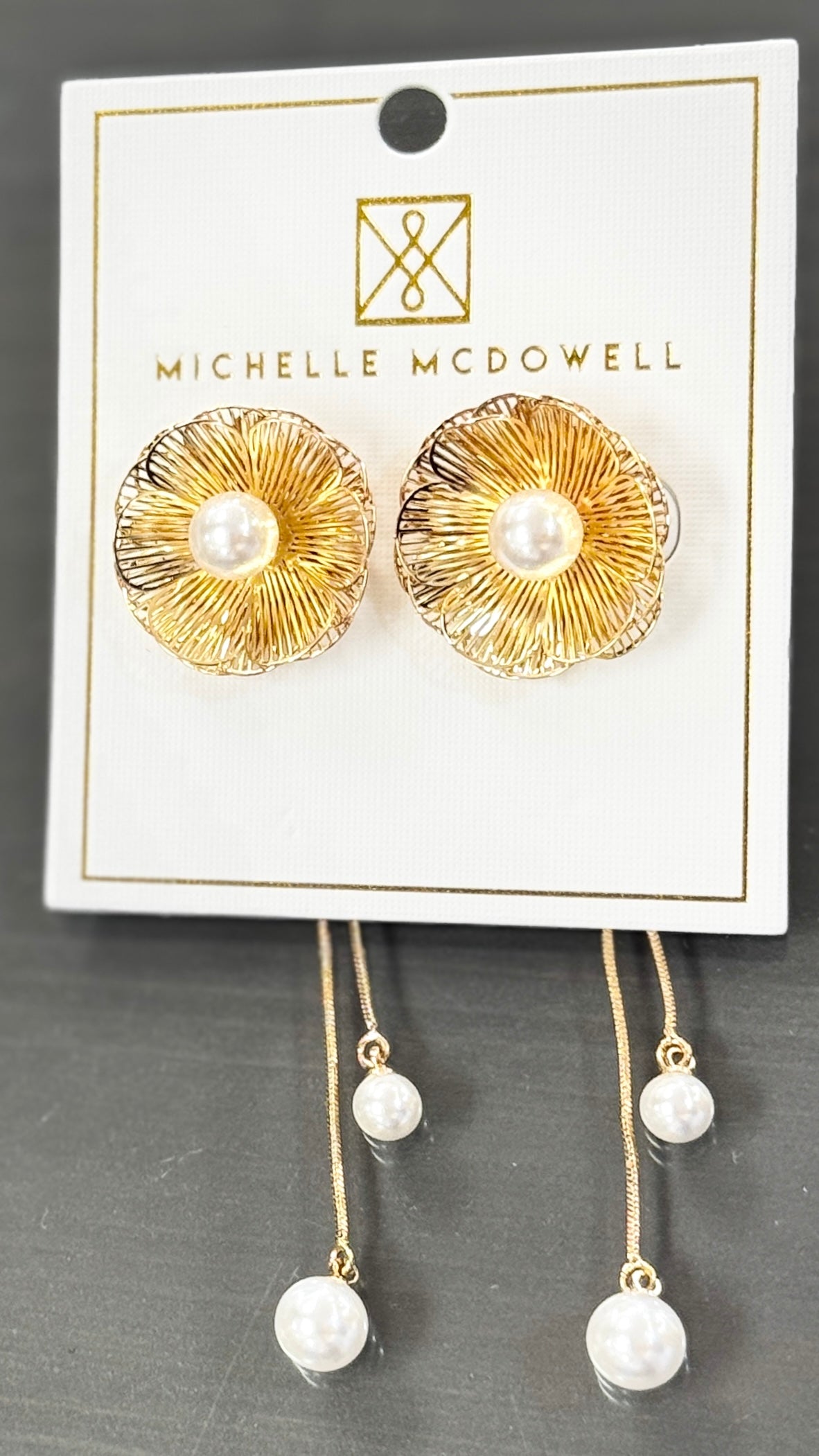 Gold Flower Collection of Earrings