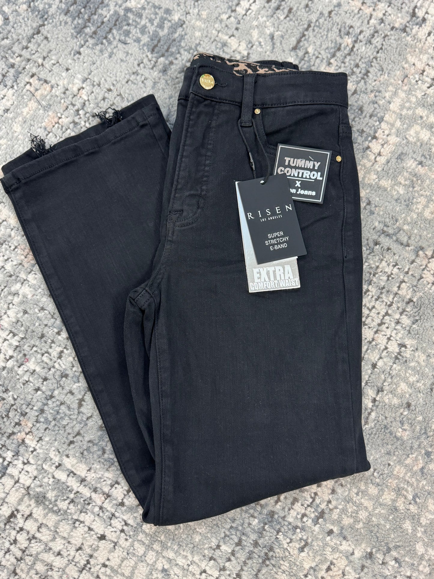 Tummy Control Cropped Straight Pants