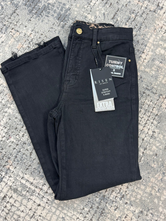 Tummy Control Cropped Straight Pants