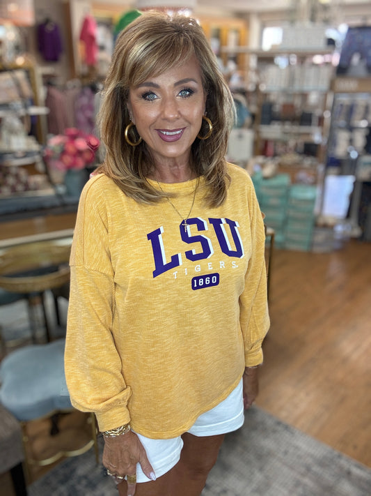 Rib Knit Tunic LSU Tigers