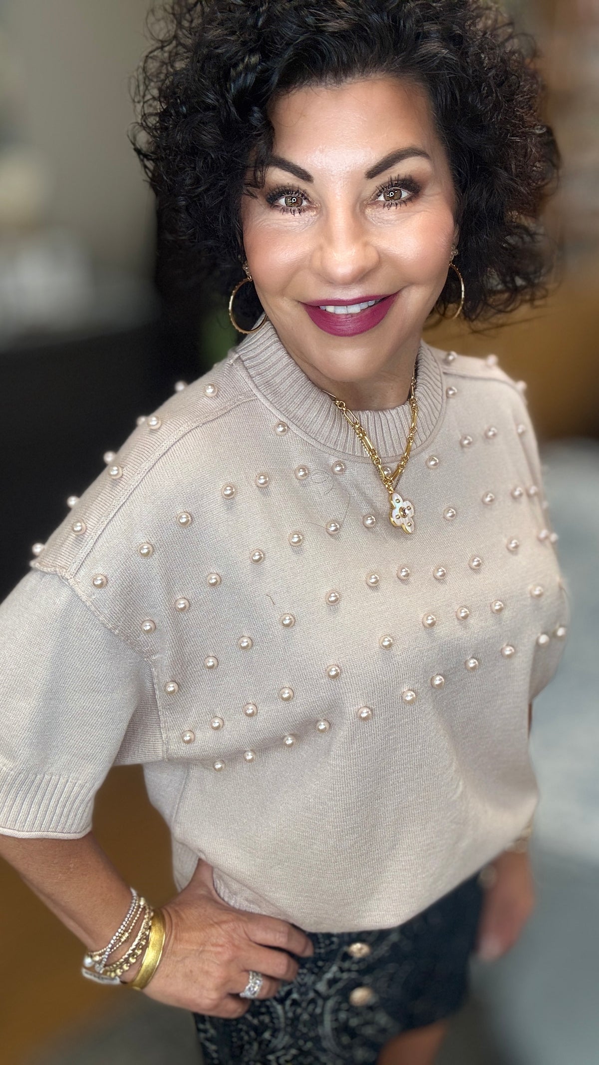 Pearl Crewneck Sweater
