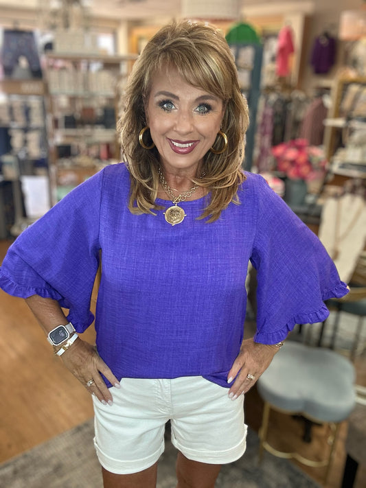 Ruffle Sleeve Top