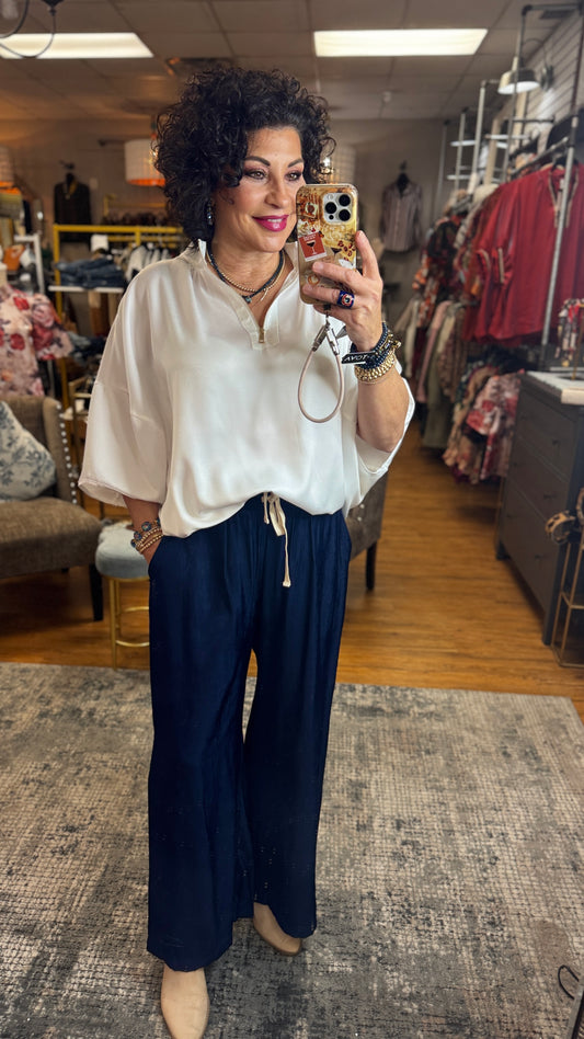 Casual Drawstring Pull on Pants