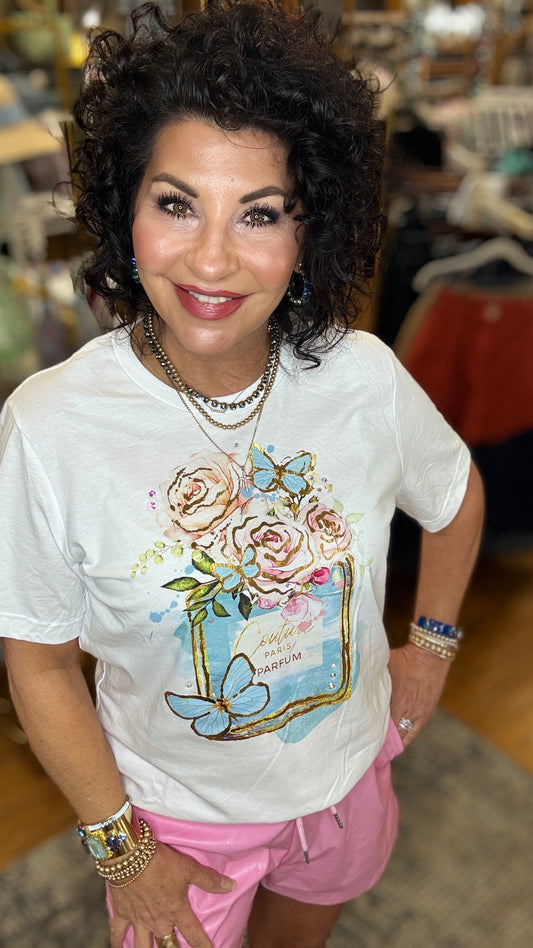 Blue Perfume Tee Shirt