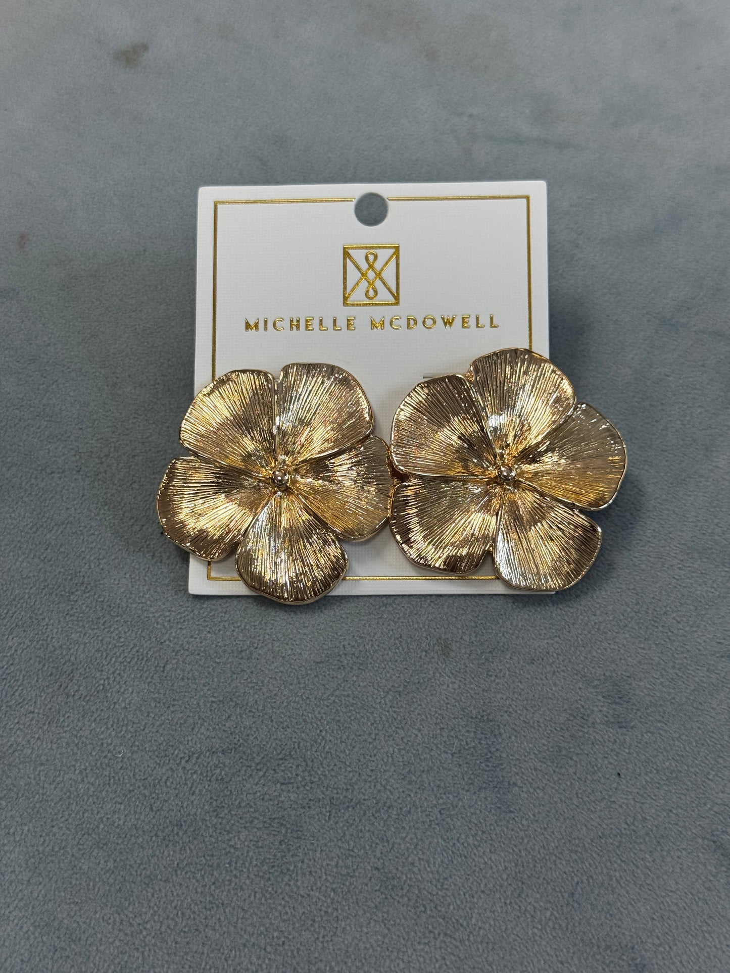 Gold Flower Collection of Earrings