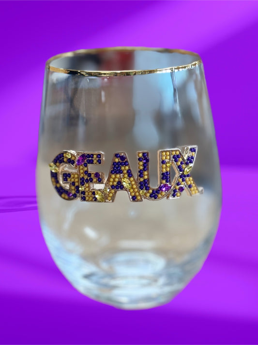 Stemless Wineglass GEAUX