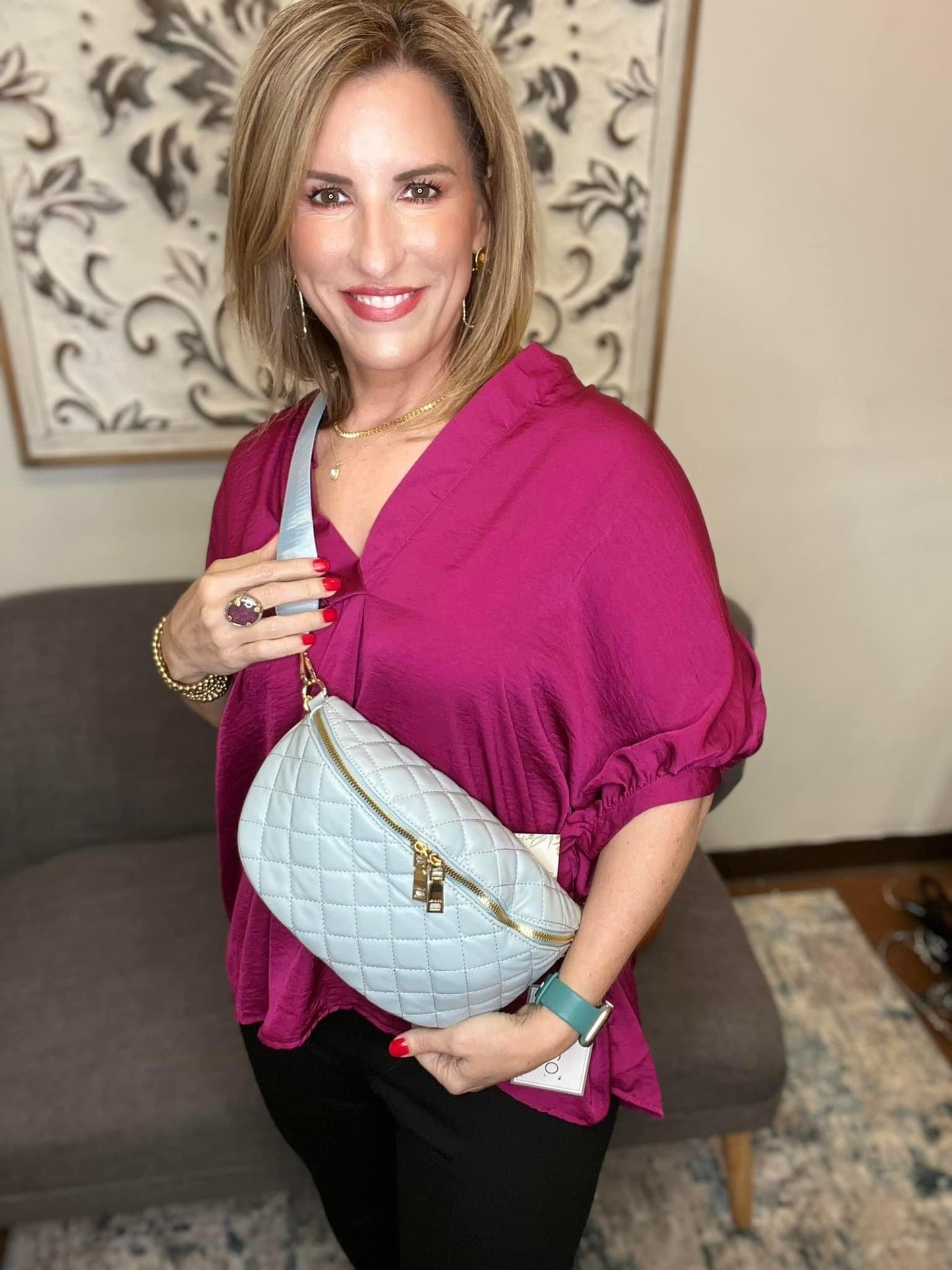 Quilted Sling Purse