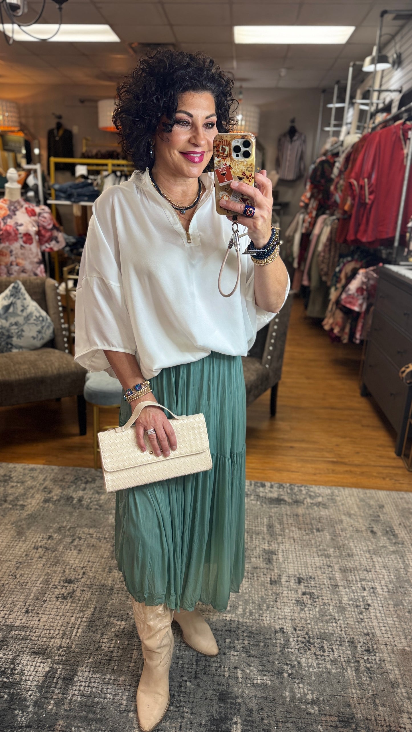 Soft Crinkled BiLevel Skirt