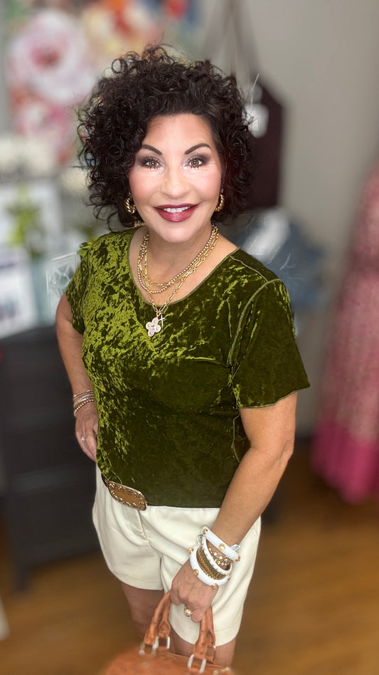 Velvet Round T-Shirt