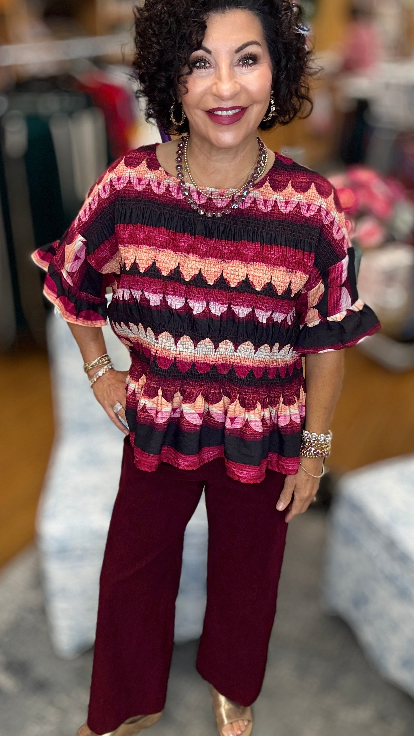 Corduroy wide leg pants