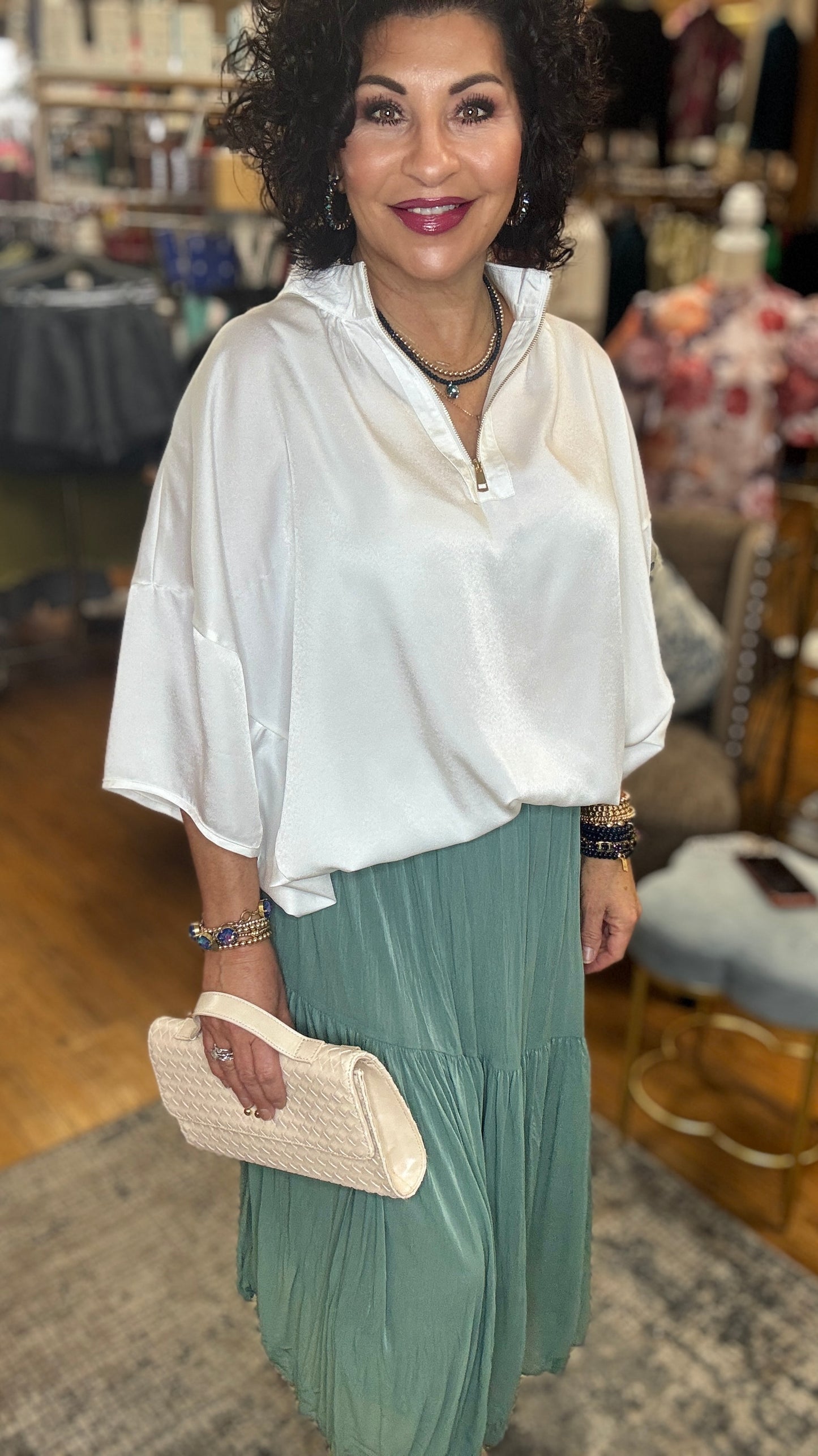 Soft Crinkled BiLevel Skirt