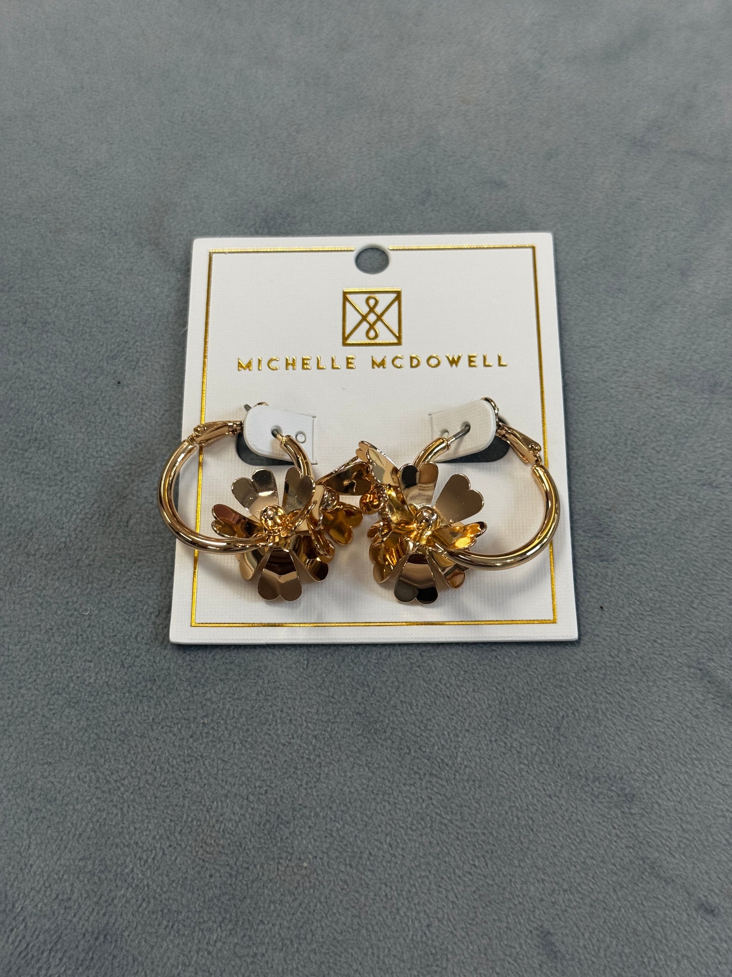 Gold Flower Collection of Earrings