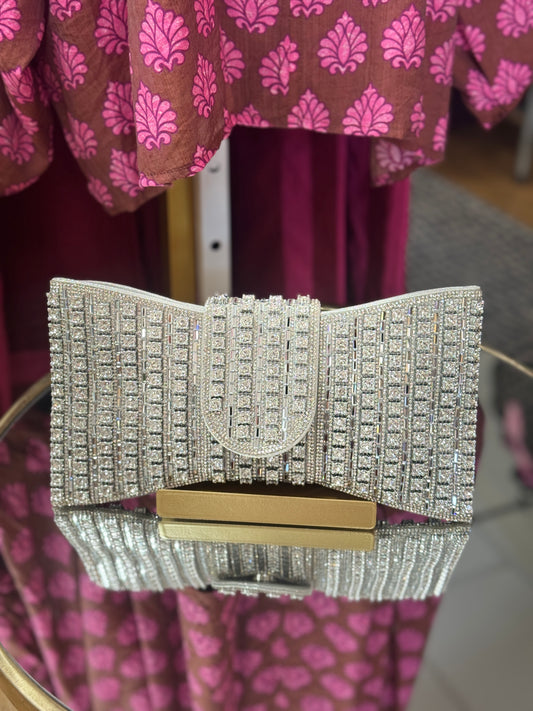 Bow Rhinestone Purse