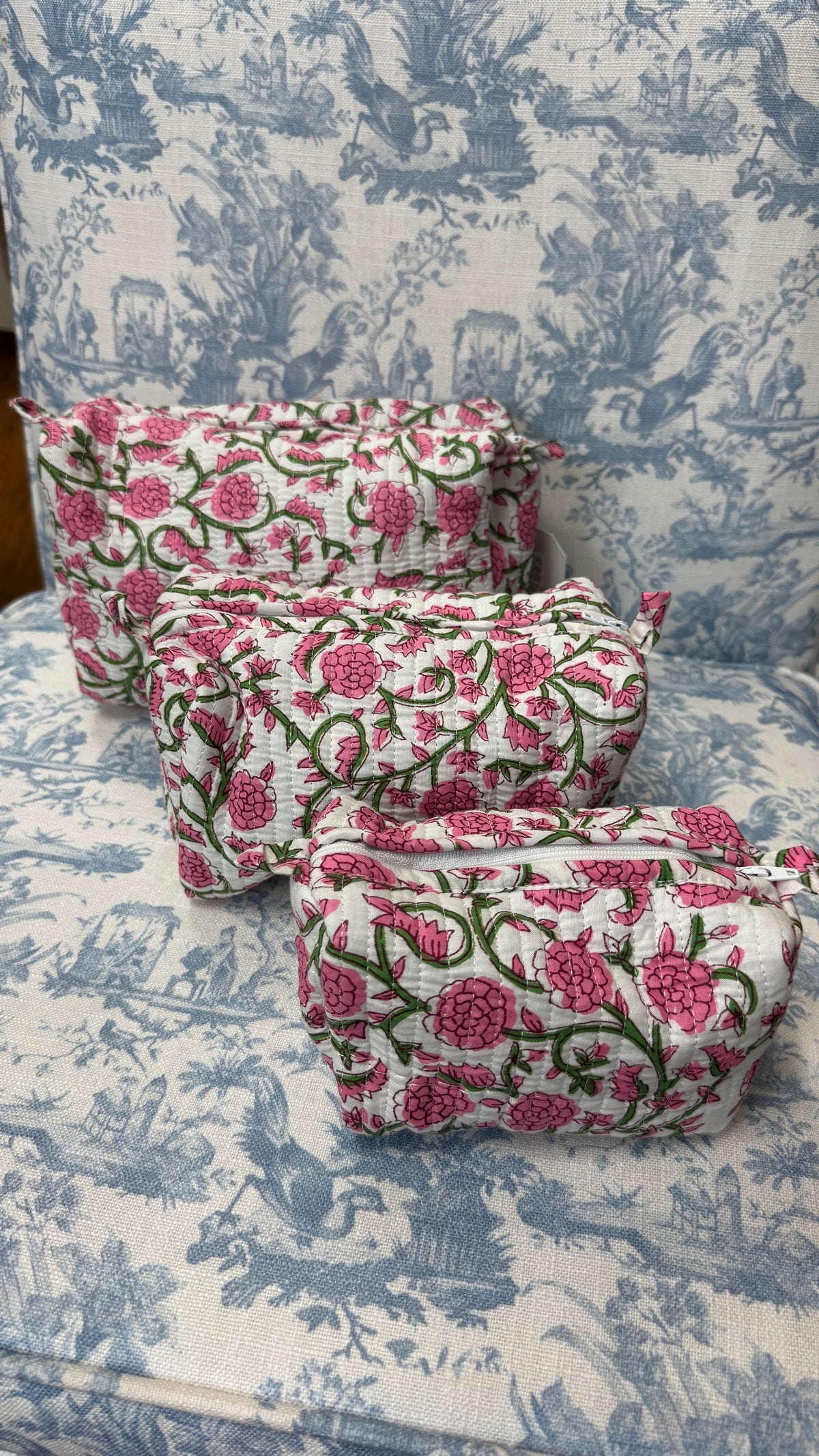 3 in 1 Quilted Cosmetic Storage Bags