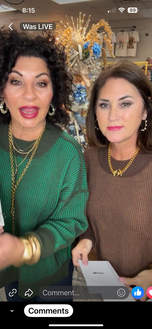 Exposed Seam Two Tone Sweater